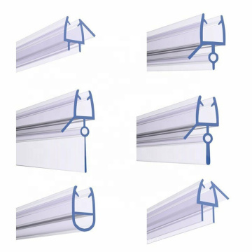 Waterproof Clear PVC plastic seal profiles for glass shower